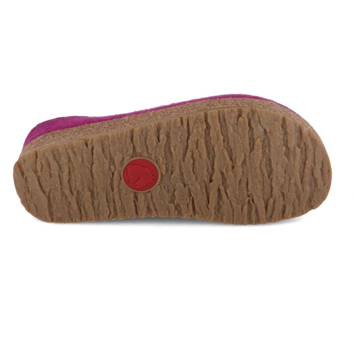 HAFLINGER KRIS MULBERRY WOMEN'S SLIPPERS WOOL FELT CLOGS GRIZZLY - photo 2