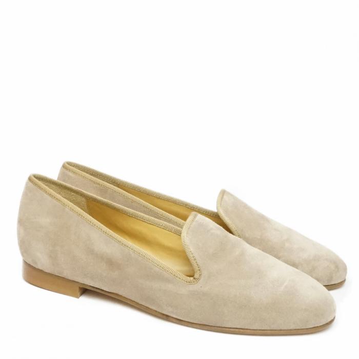 ETIENNE LEATHER TAUPE MOCCASIN FOR WOMEN - photo 1