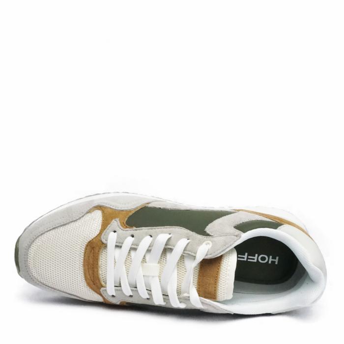 HOFF WASHINGTON BROWN GRAY LEATHER TENNIS SHOES WITH LACES AND REMOVABLE INSOLE FOR MEN - photo 3