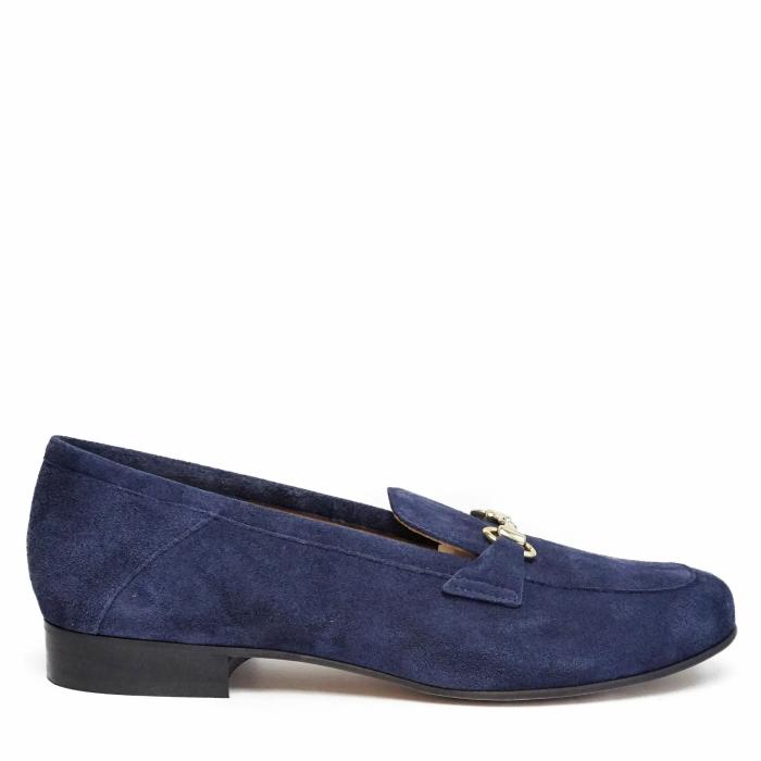 ETIENNE SUEDE LEATHER BLUE MOCCASIN FOR WOMEN - photo 1