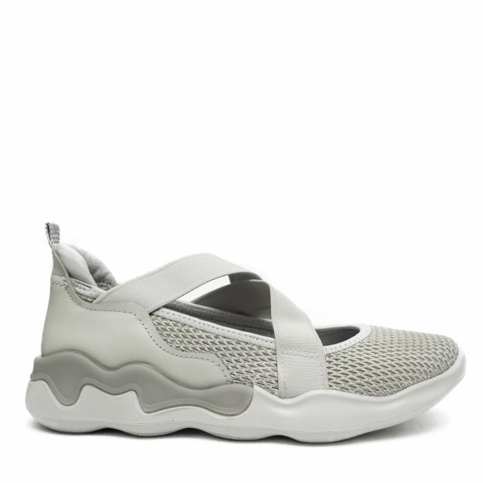 ECCO GRAY MARY JANE SNEAKERS BREATHABLE FABRIC REMOVABLE INSOLE - photo 1