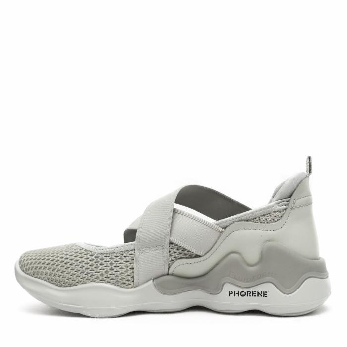 ECCO GRAY MARY JANE SNEAKERS BREATHABLE FABRIC REMOVABLE INSOLE - photo 2