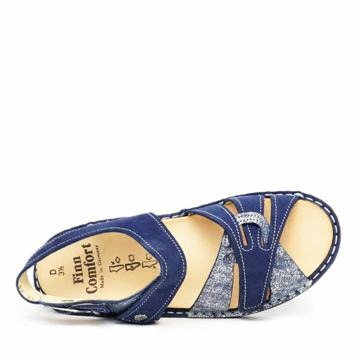 FINN COMFORT BUKA SOFT LEATHER SANDALS REMOVABLE INSOLE BLUE - photo 1