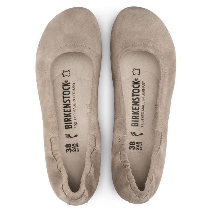 BIRKENSTOCK CELINA SUEDE TAUPE FLATS WITH REMOVABLE INSOLE - photo 2