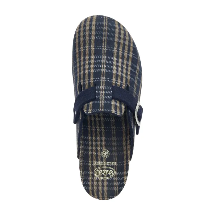 DR SCHOLL AMIATA MAN TEXTIL SLIPPERS WITH BUCKLE NAVY BLUE - photo 1