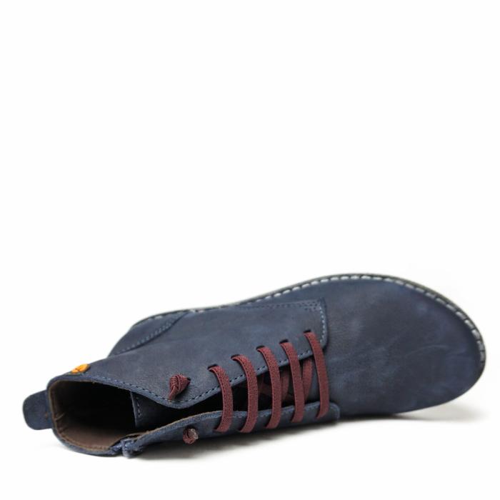 JUNGLA LOW BOOT IN BLUE LEATHER WITH ELASTICS, ZIP AND REMOVABLE FOOTBED - photo 4