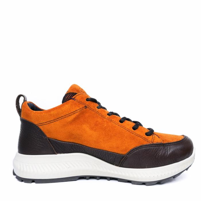 ARA GORETEX WATERPROOF SNEAKER IN ORANGE SUEDE WITH LACES AND REMOVABLE FOOTBED - photo 1