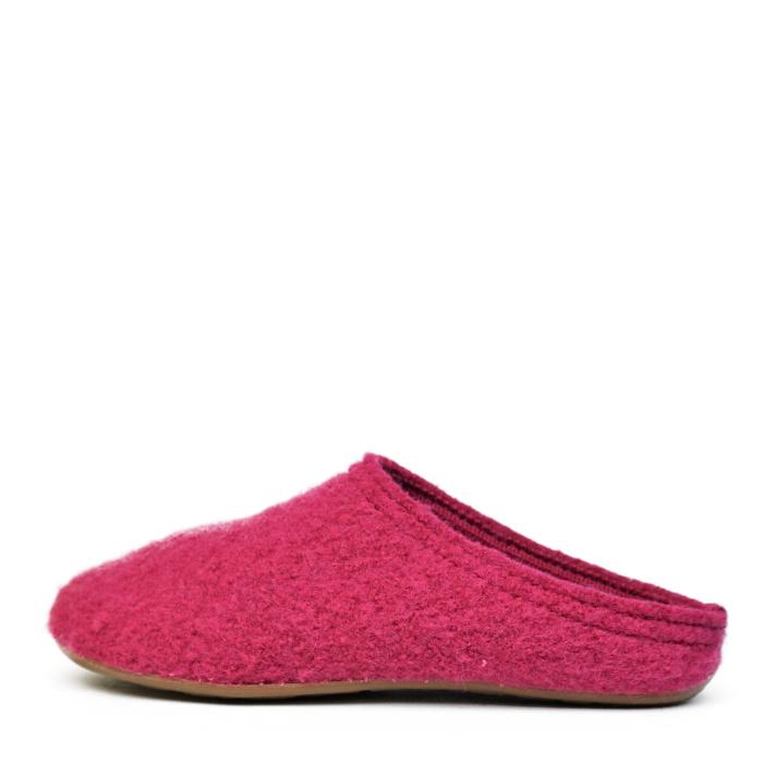 HAFLINGER EVEREST CLASSIC WOMEN'S SLIPPERS IN FUCHSIA FELT WITH REMOVABLE INSOLE - photo 2