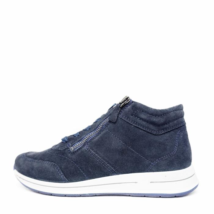 ARA WOMAN SNEAKER IN BLUE SUEDE WITH ZIPPER LACES AND REMOVABLE FOOTBED - photo 2