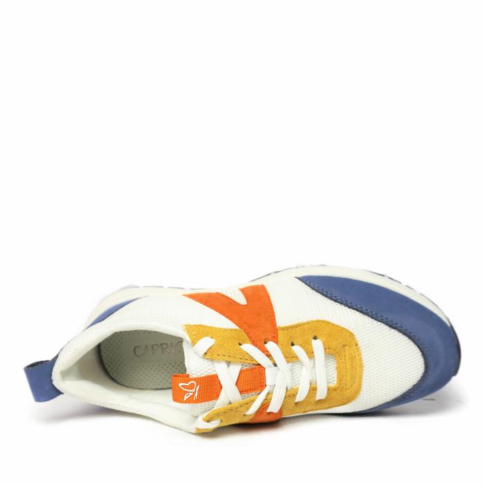 CAPRICE SNEAKER IN FABRIC WITH REMOVABLE FOOTBED CLIMOTION TECHNOLOGY ORANGE BLUE - photo 3