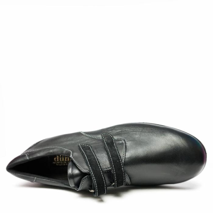 DUNA ORTHOPEDIC SHOE IN BLACK LEATHER WITH DOUBLE STRAP AND WIDE FIT - photo 1