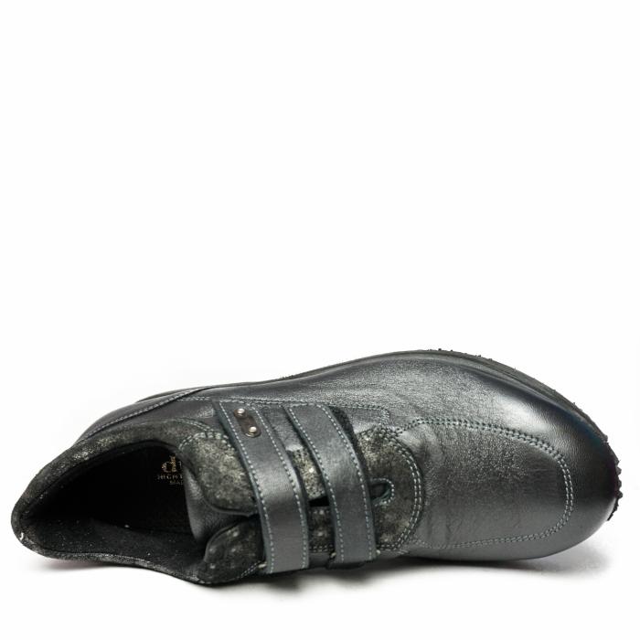 DUNA SHOE PREPARED IN BLACK LEATHER WITH DOUBLE STRAP REMOVABLE FOOTBED - photo 1