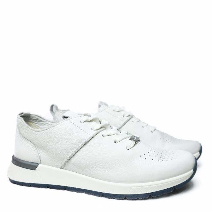ARA SNEAKER IN PERFORATED SOFT WHITE DEER LEATHER WITH REMOVABLE FOOTBED - photo 1
