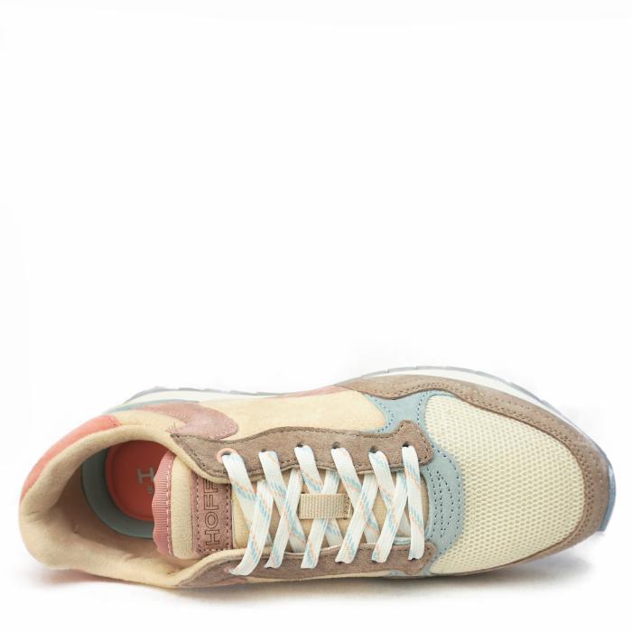 THE HOFF BARCELONA WOMEN'S SNEAKER IN SUEDE LEATHER AND FABRIC WITH REMOVABLE FOOTBED PINK BEIGE - photo 3