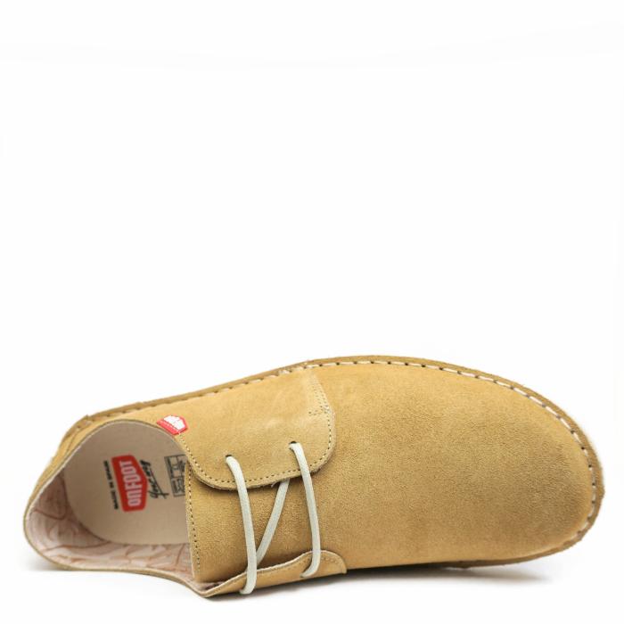 ON FOOT MAN SNEAKER IN CAMEL SUEDE WITH LACES AND REMOVABLE FOOTBED - photo 3