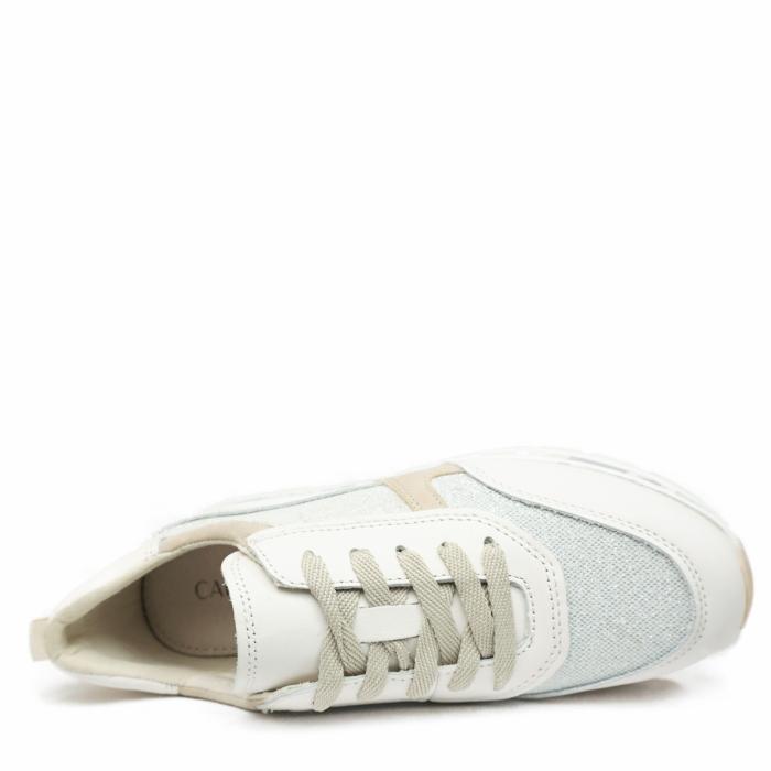 CAPRICE SNEAKER IN LEATHER AND WHITE FABRIC WITH REMOVABLE FOOTBED - photo 3