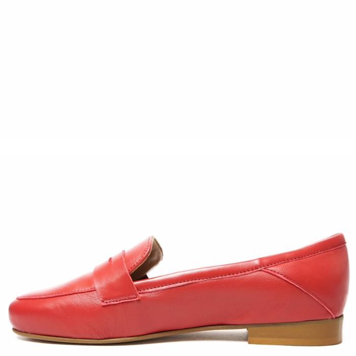 ETIENNE WOMEN'S MOCASSIN RED NAPPA REAL LEATHER - photo 2
