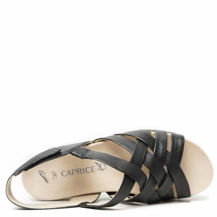 CAPRICE ELEGANT BLACK NAPPA SANDAL WITH REMOVABLE FOOTBED - photo 3
