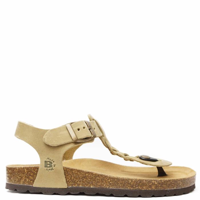 BIOLINE KAIRO THONG SANDAL IN WOVEN OILY LEATHER - photo 1